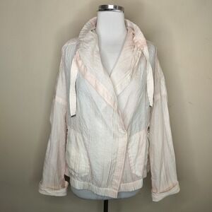 Beate Heymann Street Couture Jacket Polyester Silk Stripe Lightweight